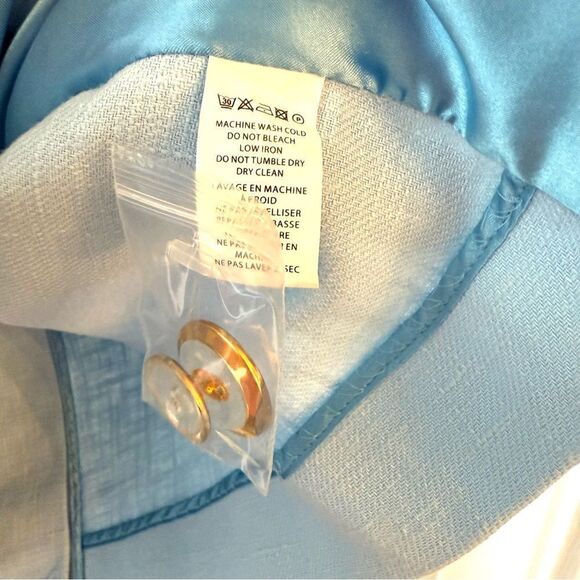 Ramy Brook Gianni Double Breasted Blazer Jacket in Blue Size 12 NWT - Picture 13 of 15